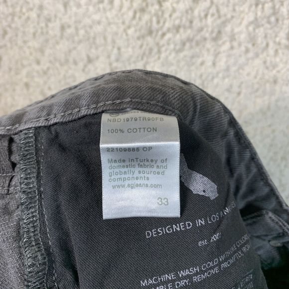 AG Adriano Goldschmied NWT Gray Alexxis Straight High-Rise Jeans Women’s Size 33 - Picture 7 of 8